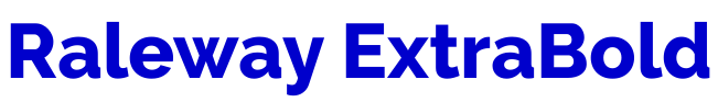 Raleway ExtraBold लिपि